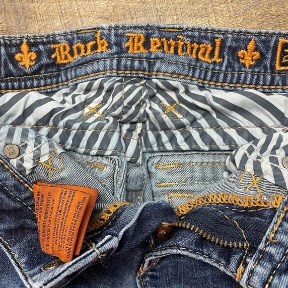 Rock Revival Jessica Skinny Jeans Women Size 26 Embellished Western Glam Denim - Picture 7 of 14